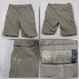 Boy Scouts of America Cargo Shorts Youth 18 Olive Green Switchbacks